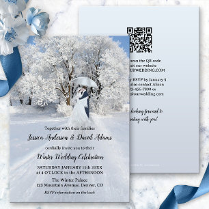 Romantisk inbjudan till Winter Wonderland Wedding
