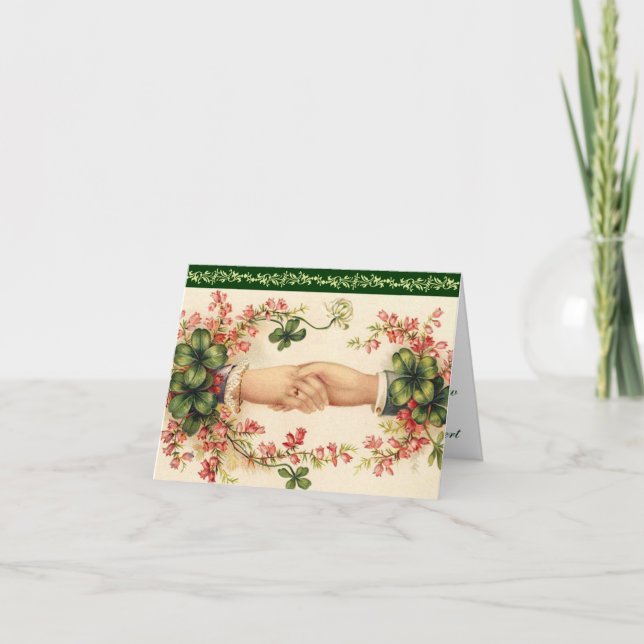 Romantisk irländsk spara daterakorten meddelande (Framsida)