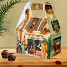 Romantisk italiensk tackfavor-box