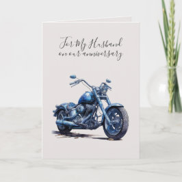 Romantisk Jag älskar dig årsdag Blå motorcykel Kort