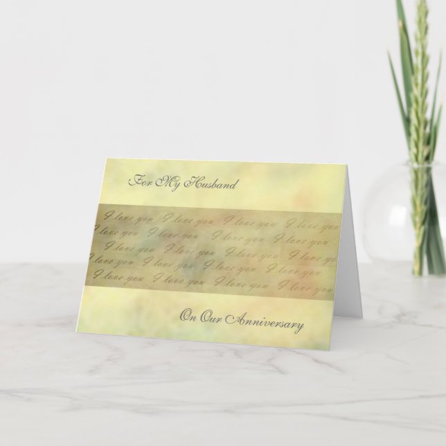 Romantisk jag älskar dig årsdag kort (Framsida)