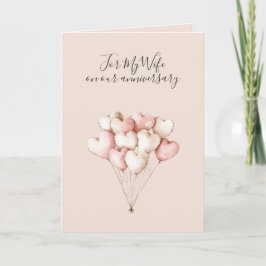 Romantisk jag älskar dig årsdag rosa hjärtan kort