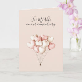 Romantisk jag älskar dig årsdag rosa hjärtan kort