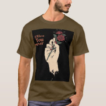 Romantisk ”Jag älskar dig” grafisk t-shirt – Vinta