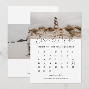 Romantisk kalender Spara datum Inbjudningar