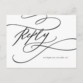 Romantisk kalligrafi 3 Menu Choice OSA Postcard Inbjudan Vykort