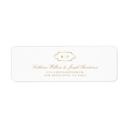 ROMANTISK KALLIGRAFI BRÖLLOP RETURADRESS RETURADRESS ETIKETT