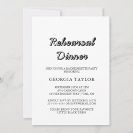 Romantisk kalligrafi | Flourish Rehearsal Dinner Inbjudningar