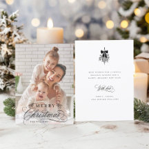 Romantisk kalligrafi God jul Photo Flat