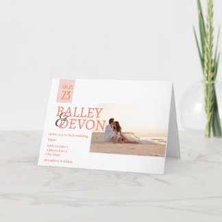 Romantisk kalligrafi i Bröllop Inbjudan