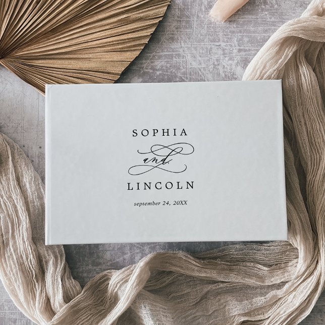 Romantisk kalligrafi Monogram Bröllop Gästböcker (Skapare uppladdad)