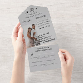 Romantisk kalligrafi, monogram foto Bröllop