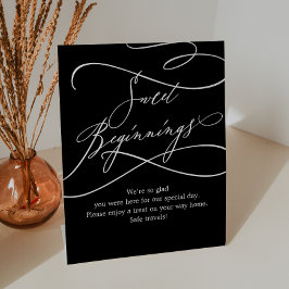 Romantisk kalligrafi Mörk Black Sweet Beginnings