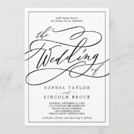 Romantisk kalligrafi | Ram Bröllop vid Inbjudningar