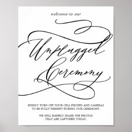 Romantisk kalligrafi utan pluggning Ceremonisk sig Poster