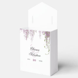 Romantisk kalligrafi Wisteria Bröllop Presentaskar