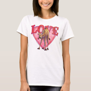 Romantisk Kamel Alla Hjärtans Dag Tee Shirt