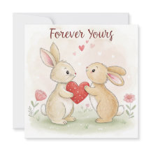 Romantisk kaninkort – Evigt dina