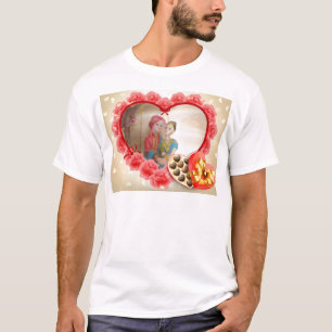 Romantisk Kärlek Heart Art-utskrift T Shirt