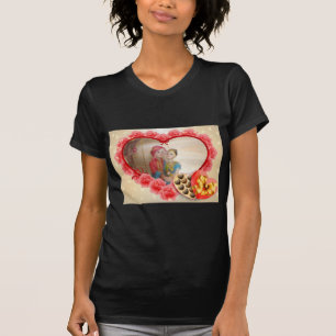 Romantisk Kärlek Heart Art-utskrift T-shirt