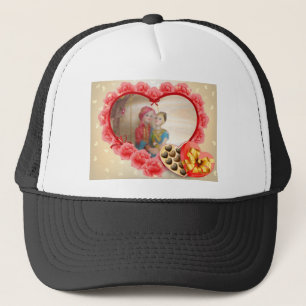 Romantisk Kärlek Heart Art-utskrift Truckerkeps