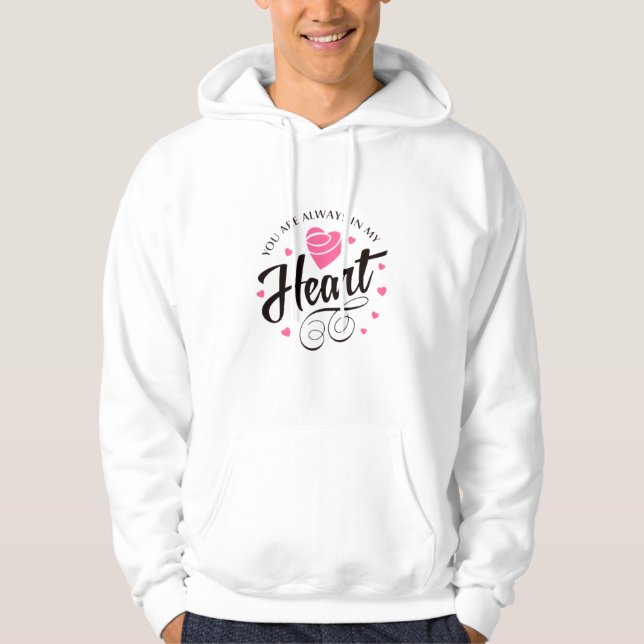 Romantisk Kärlek Hjärtat Hoodie (Framsida)