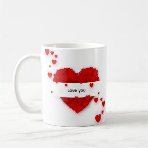 Romantisk Kärlek Hjärtat Kaffe Mugg