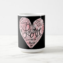 Romantisk Kärlek Typografi Hjärta