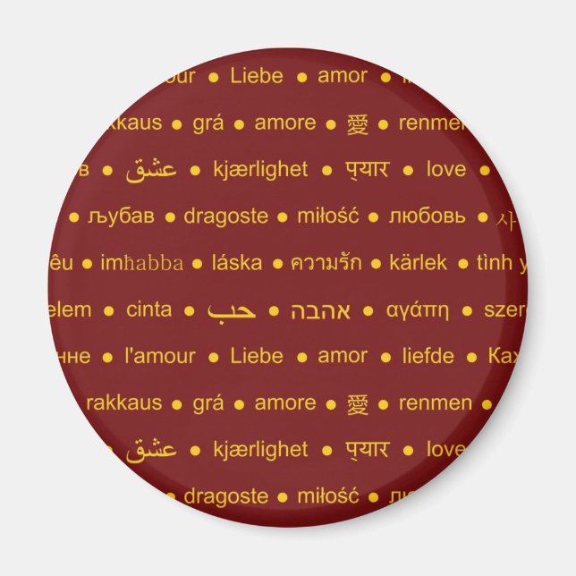 Romantisk Kärlek-typografi Magnet (Framsidan)