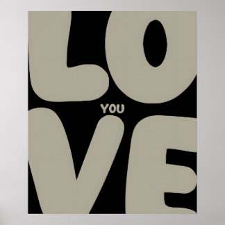 Romantisk Kärleksaffisch Modern Minimalistisk Typo Poster