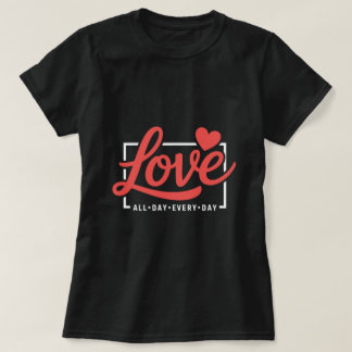 Romantisk Kärlekskvot Grafisk T-Shirt – Handstilat