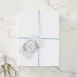 Romantisk Klassisk Kalligrafi Blommig Bröllop Presentetikett