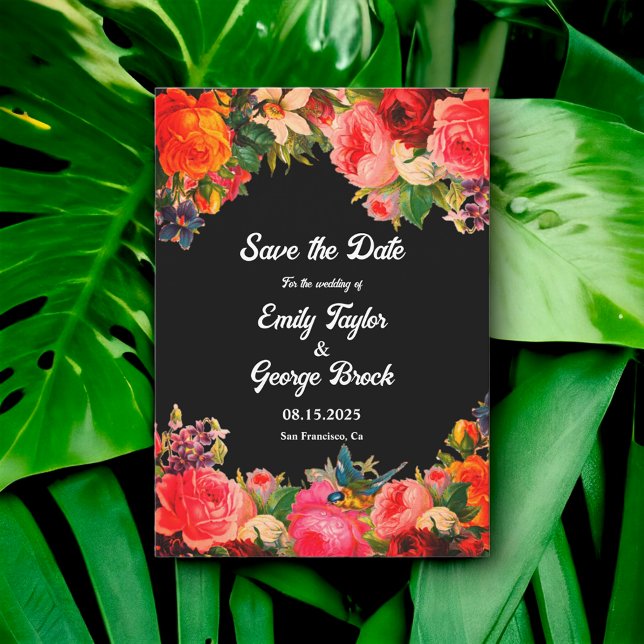 Romantisk kolorfull botaniska trädgården Blommigt  Spara Datumet (Skapare uppladdad)