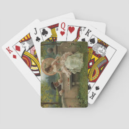 Romantisk konversation i parken casinokort