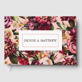 Romantisk krysantemum på spindelväv Rosa Gästböcker