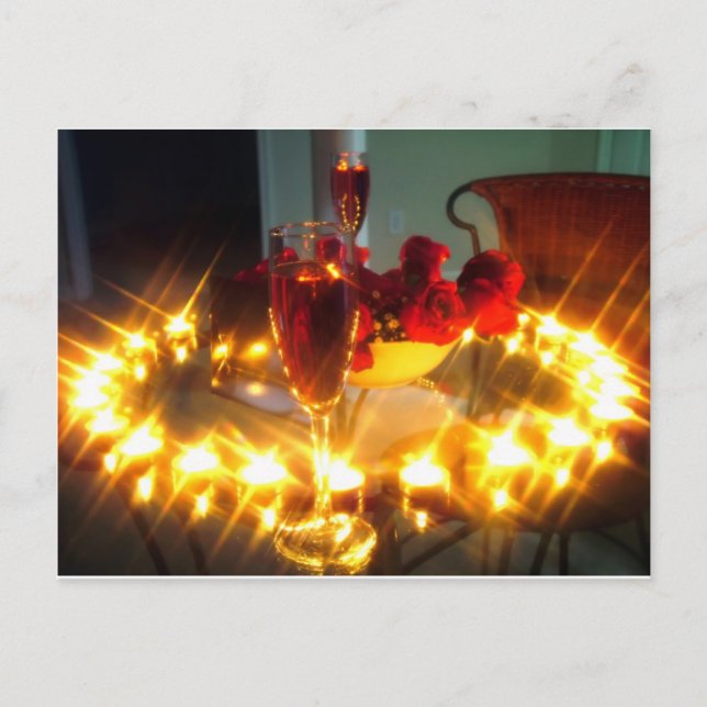 Romantisk kvällstid vykort (Framsida)