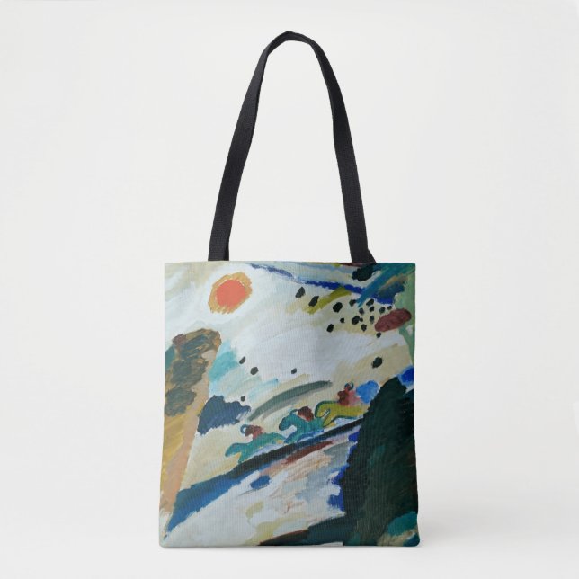 Romantisk landskap av Wassily Kandinsky Tygkasse (Framsida)