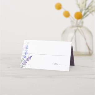 Romantisk Lavendel Floral Akvarell Placeringskort