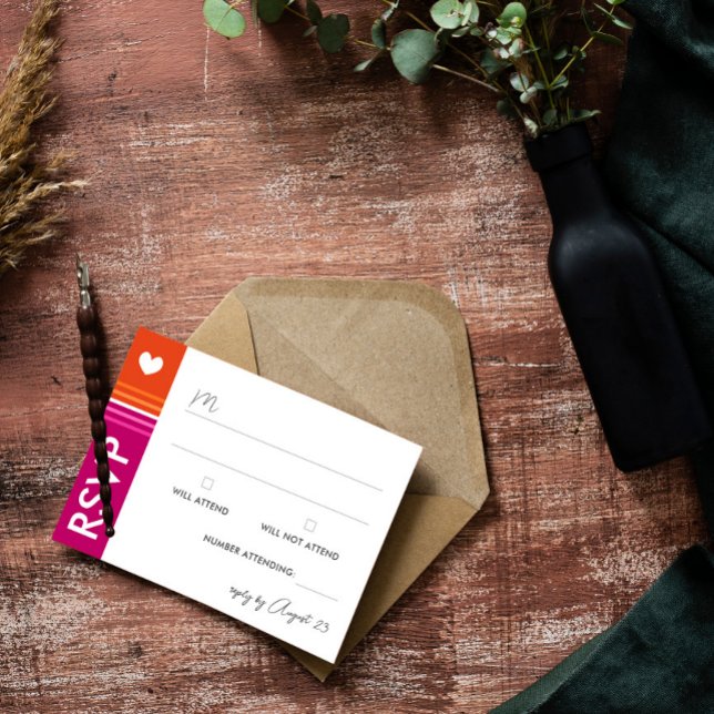 Romantisk Lesbisk Flagga Rand Bröllop OSA (Skapare uppladdad)