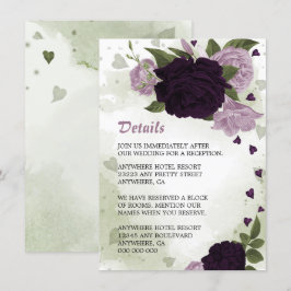 romantisk lila blommor greenerys detaljer tilläggskort