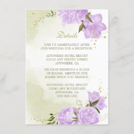 romantisk lila blommor greenerys detaljer tilläggskort