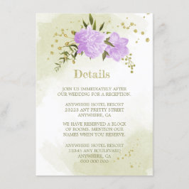 romantisk lila blommor greenerys detaljer tilläggskort