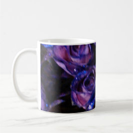 Romantisk Lila Glitter Ro Kaffe Mugg Chocolate