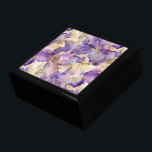 Romantisk Lila Guld Iris Blommigt Möhippa Minnesask<br><div class="desc">Romantisk Lila Guld Iris Blommigt Bröllop Möhippa</div>
