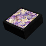 Romantisk Lila Guld Iris Blommigt Möhippa Minnesask<br><div class="desc">Romantisk Lila Guld Iris Blommigt Bröllop Möhippa</div>