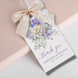 Romantisk Lila Iris Blommigt Wedding Favor Presentetikett