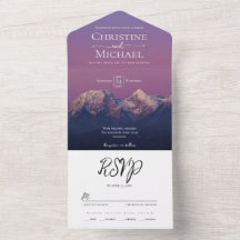 Romantisk lila: snöberg i bröllop