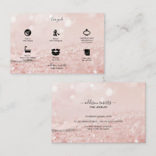 Romantisk ljudeffekt vid rosa glitter judisk vård visitkort