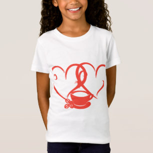 Romantisk logodesign för kaffe t shirt
