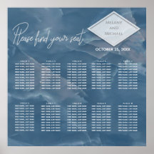 Romantisk marmorblå marmor geometrisk kalligrafi